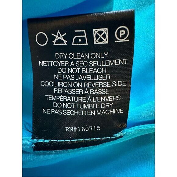 Retrofete SER.O.YA Karry Silk Shirt Turquoise Size Small - Picture 8 of 11